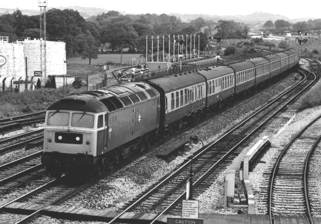 47105 passing Tiverton Junction whilst working 0816 B'Ham New St.-Plymouth on 18/6/81
(C Marsden)