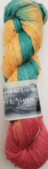 100g Skein 100% Silk Beaded Yarn