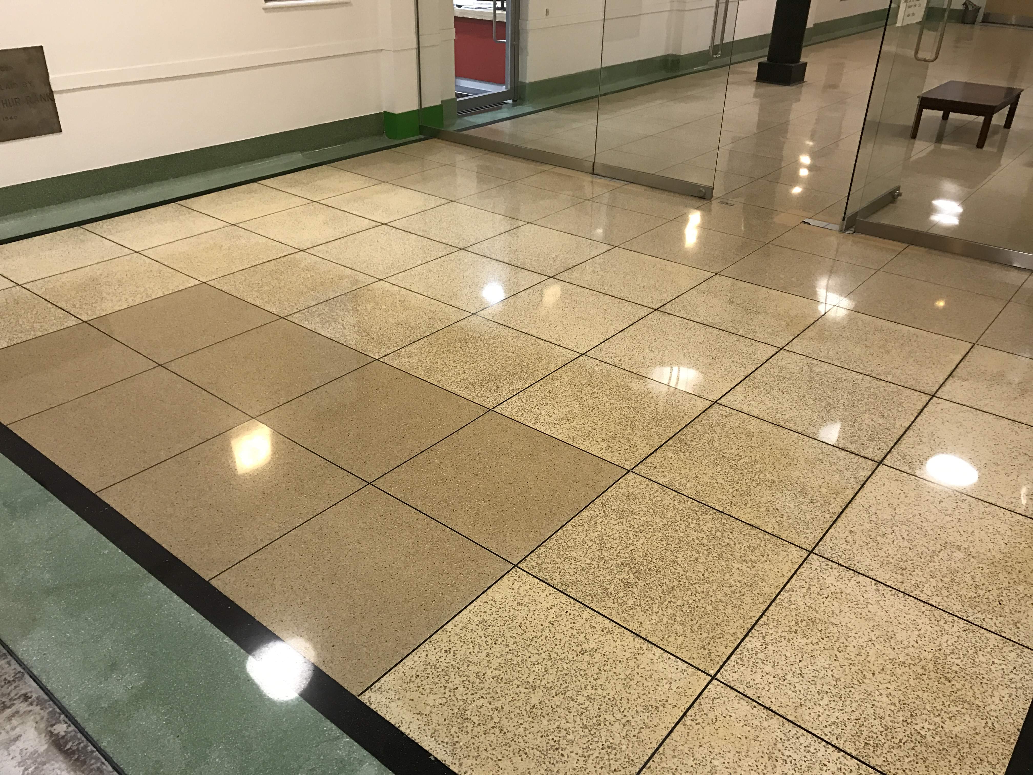 Terrazzo floor polished finish - after