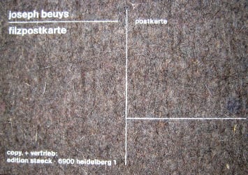 Joseph Beuys - Filzpostkarte