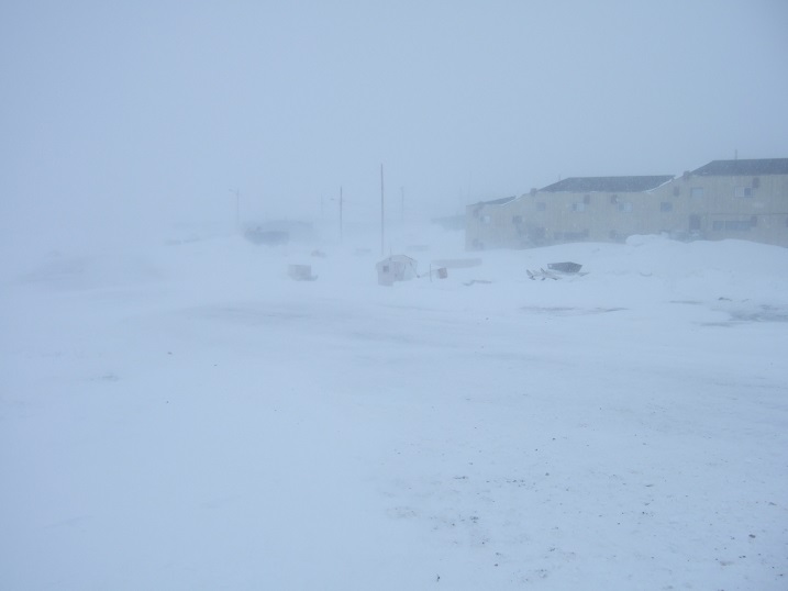 Arriving in Resolute Bay Town after 1 hour the weather had changed to 25+ mph winds & snow outside!!