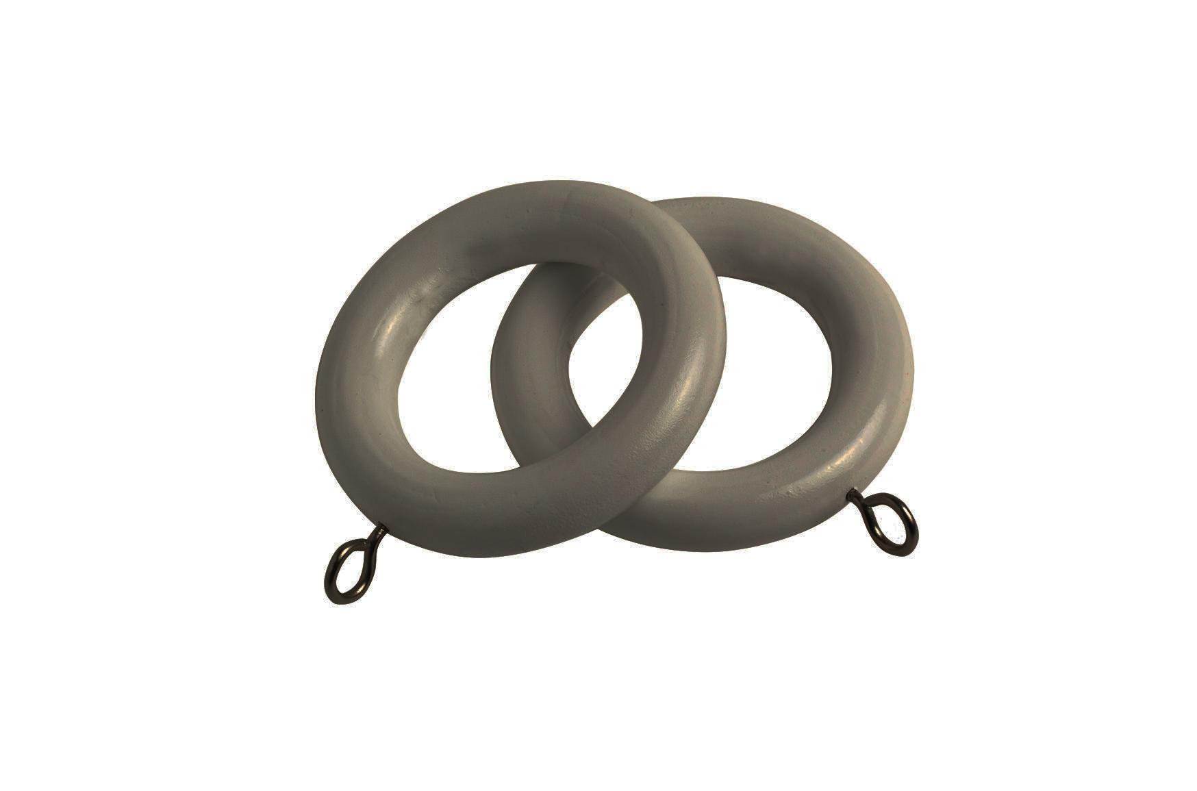 County 28mm Wooden Curtain Rings Urban Grey 4 - Pack