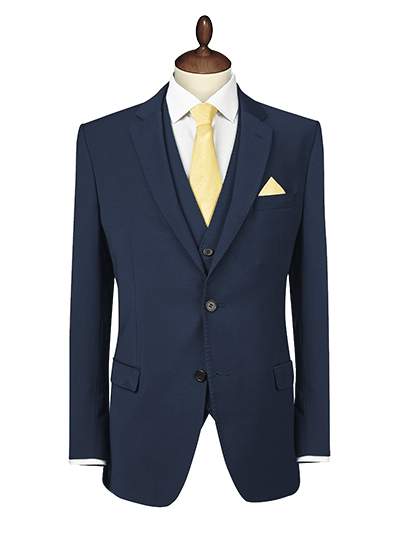 The Blue Slim Fit suit is available in sizes 20XS to 60XL.