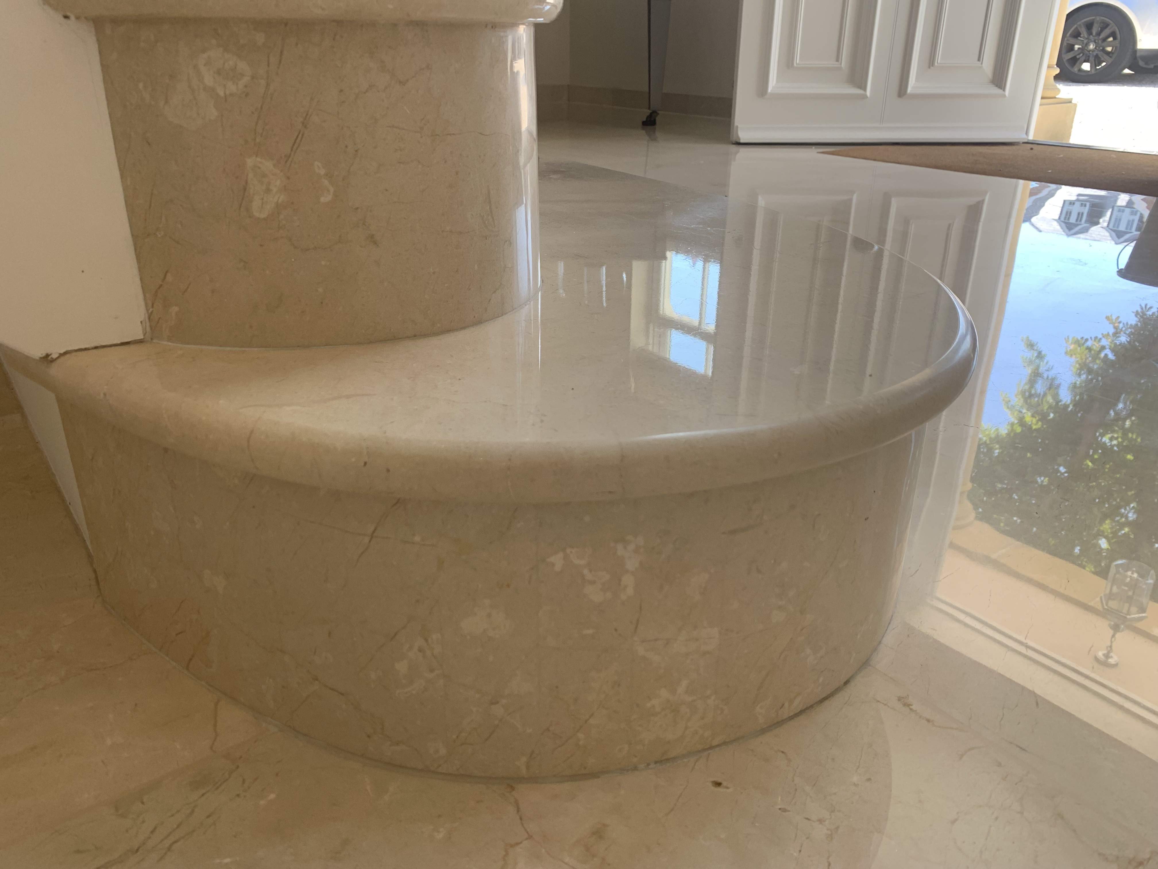 Polishing marble step in Hornchurch