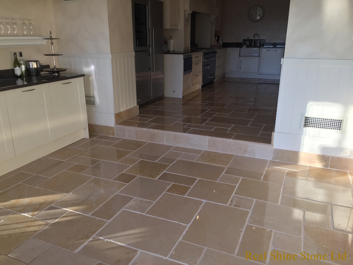 Limestone grout cleaning