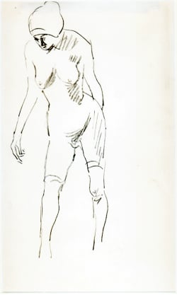 Ludovic Rodo Pissarro - Nude facing downwards