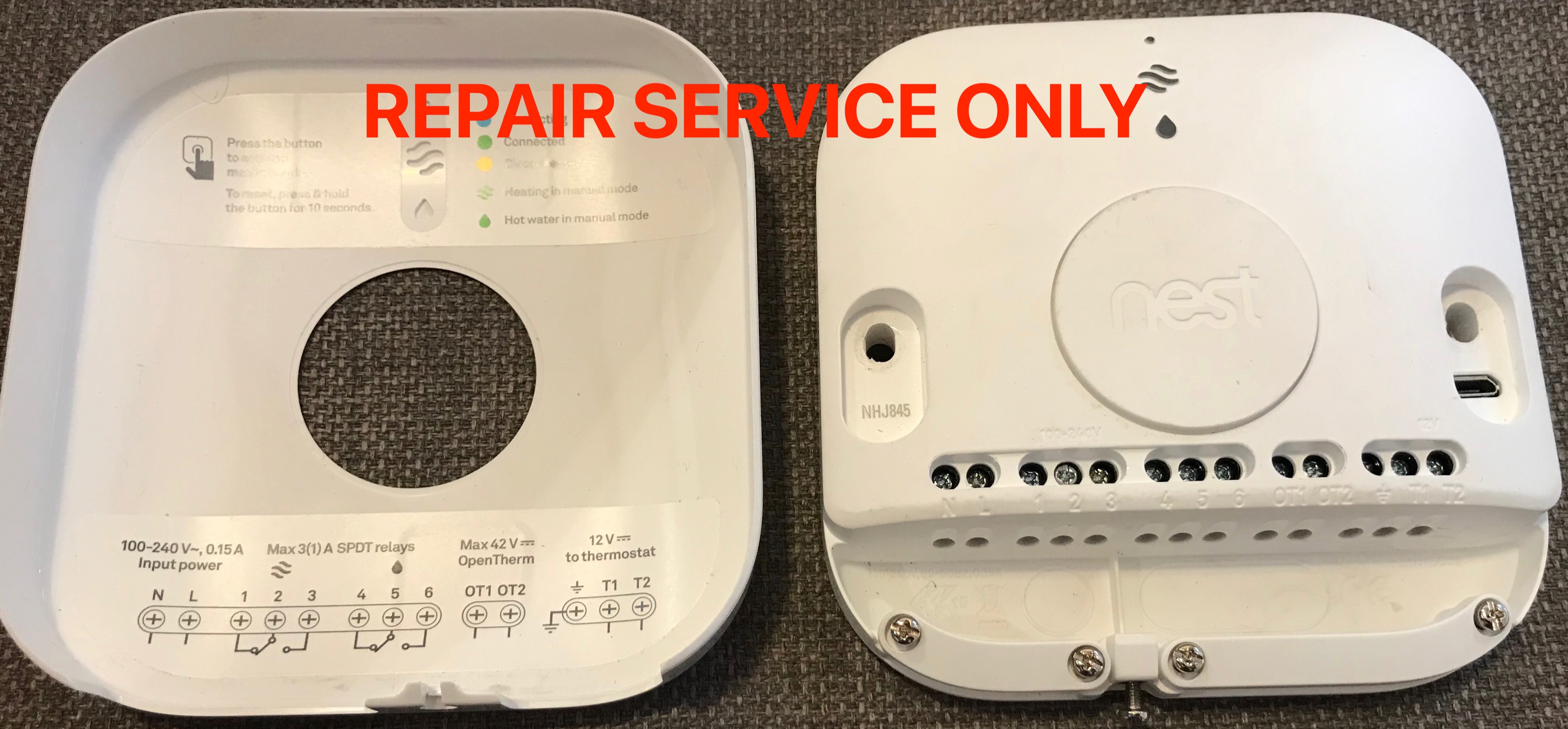 Google Nest Heat Link Repair Service 3rd Gen 12mth wty same day repair
