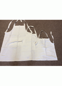 Blank Organic Cotton Apron with Pocket - for Printing, Painting or Dyeing