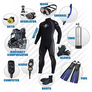 Scuba diving Equipment Hire for dive days with us