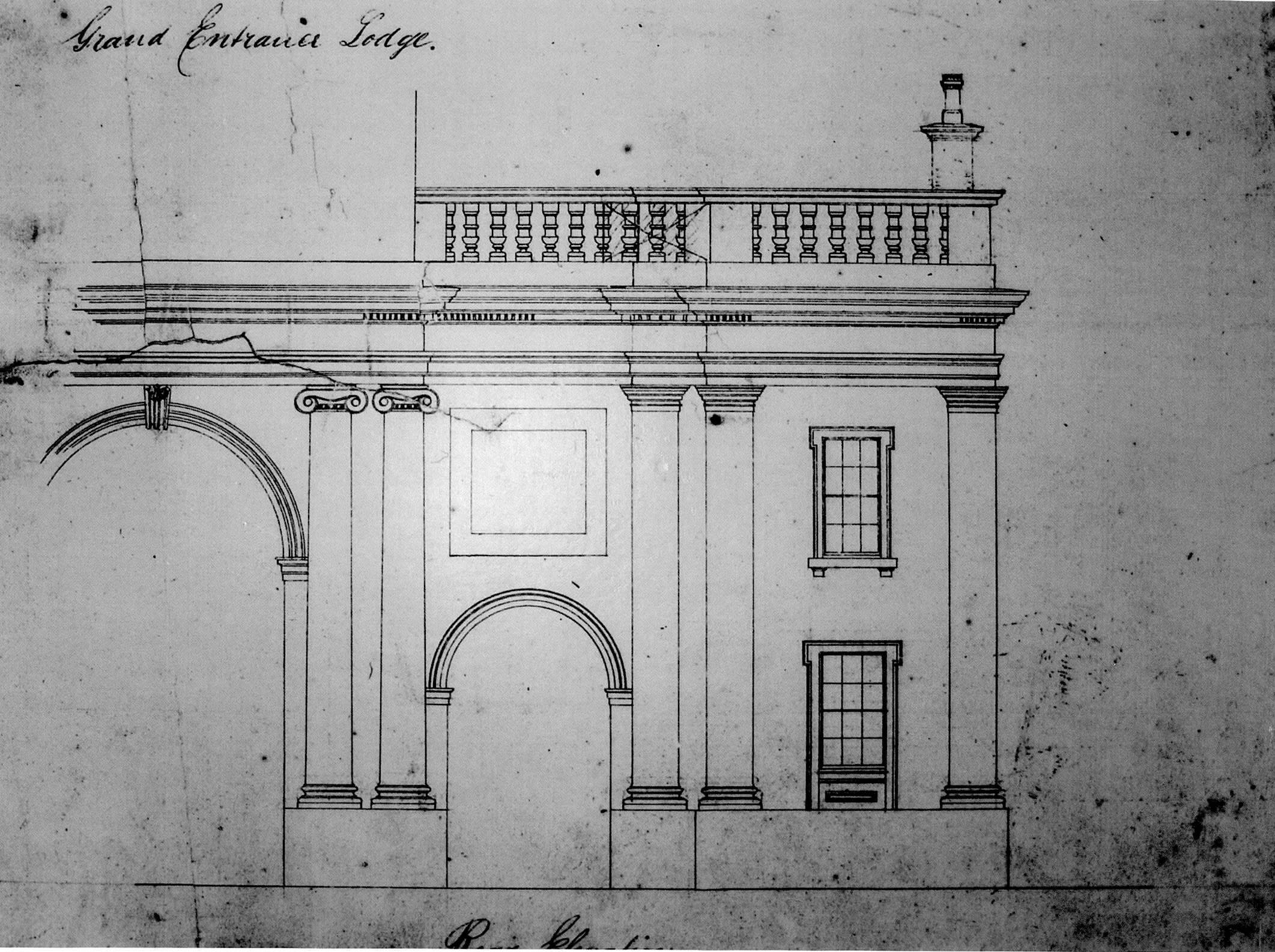 Original plan detail of Grand Entrance