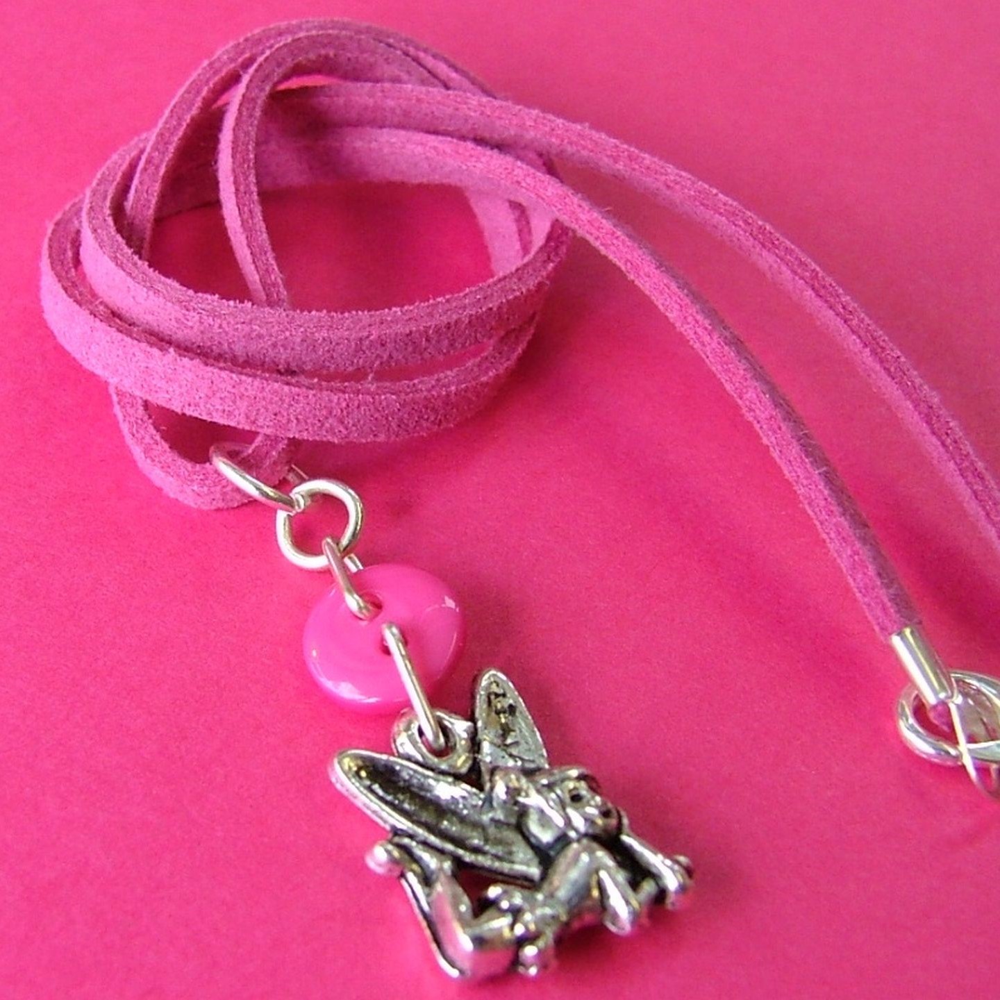 Garden Fairy Child’s Button Charm Necklace