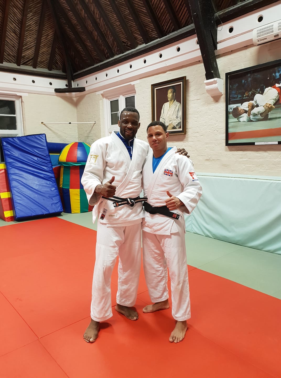 Jason with Winston Gordon, British Judoka and three-time Olympian at the Budokwai.