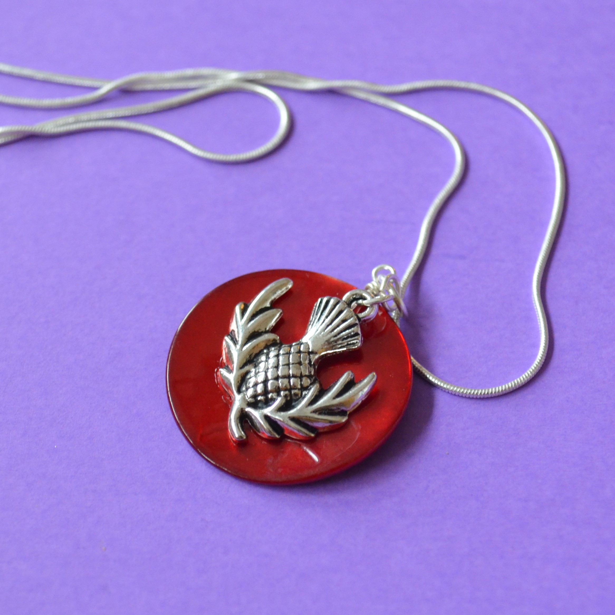 Red Thistle Pendant