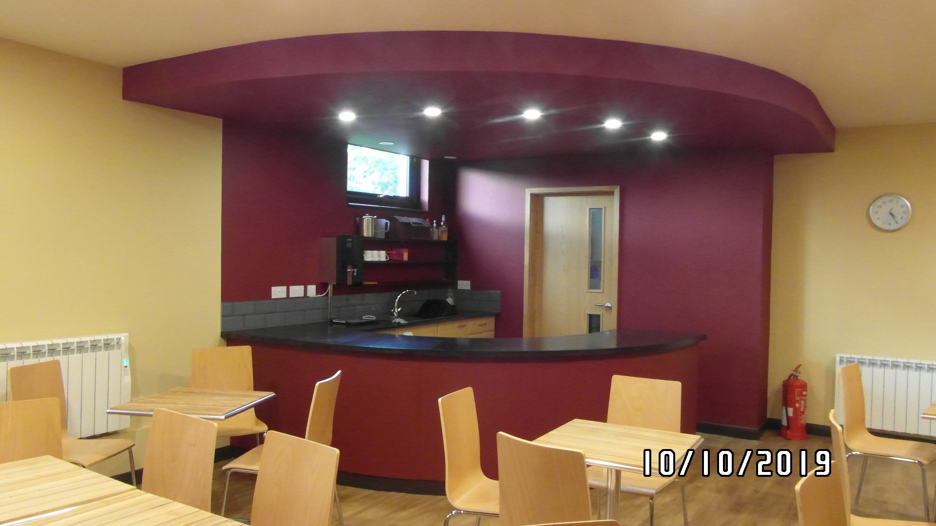 Photo of completed church coffee bar area