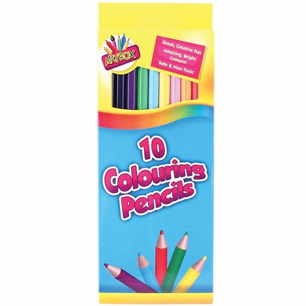 Budget Box of 10 Coloured Pencils