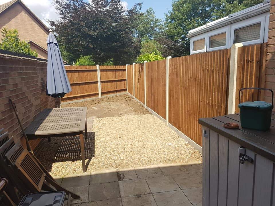 With concrete posts and gravel-boards, Fencing installed in Rainham.