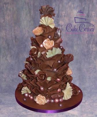 Chocolate Wrap Wedding Cake