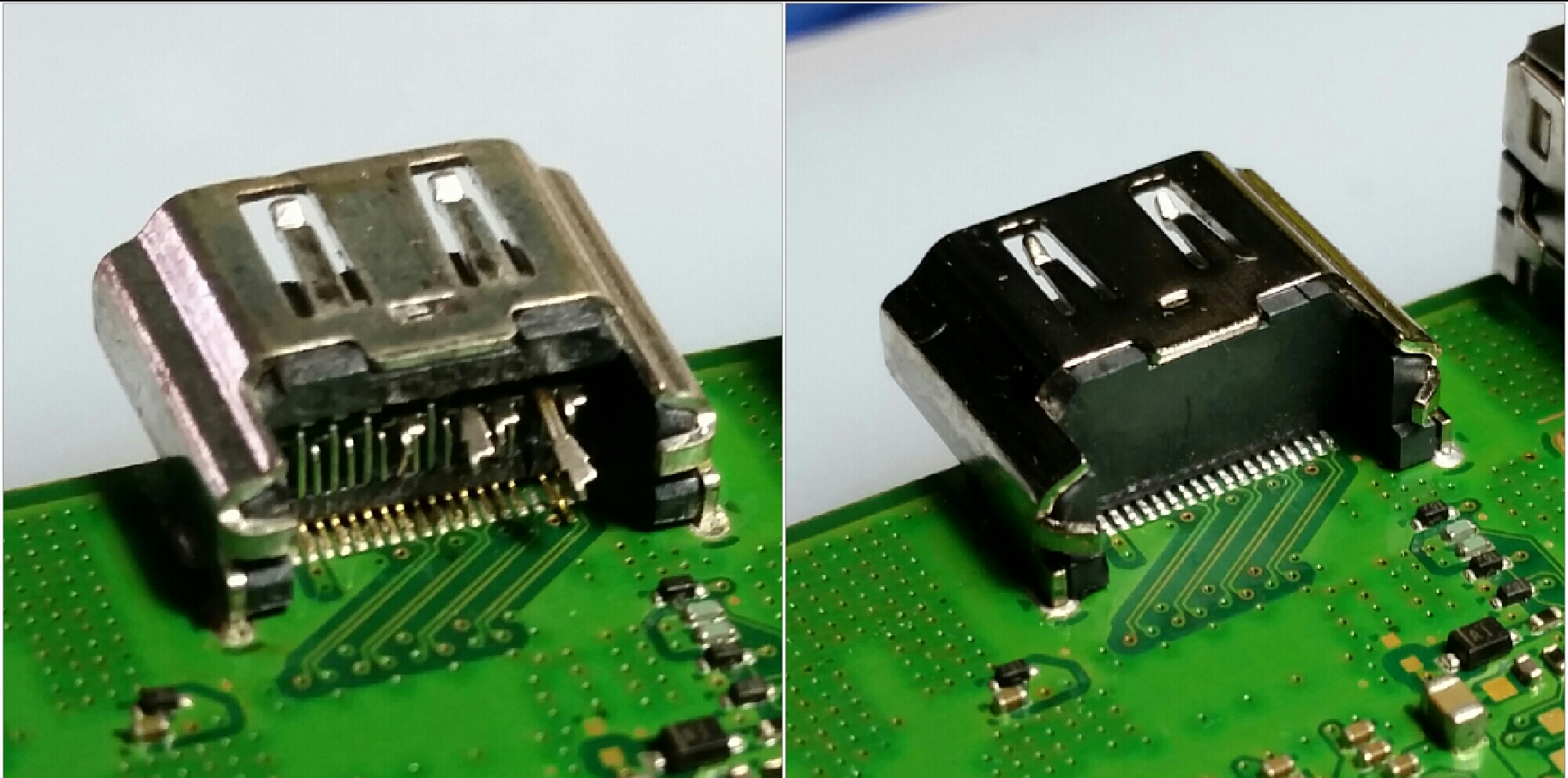 Corrosion around display connector
