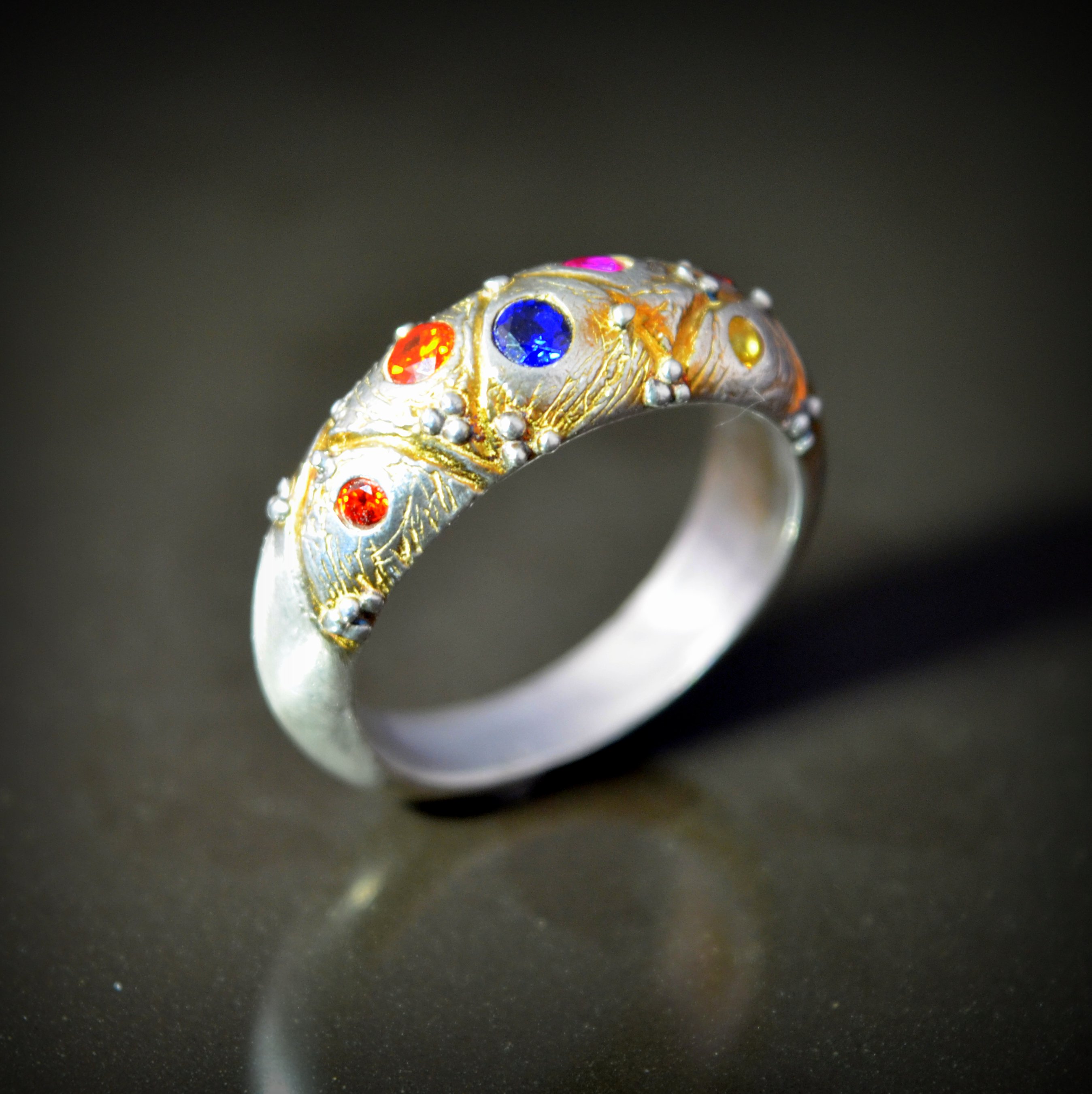 Harlequin Ring by Tracey Spurgin of Craftworx Jewellery Workshops