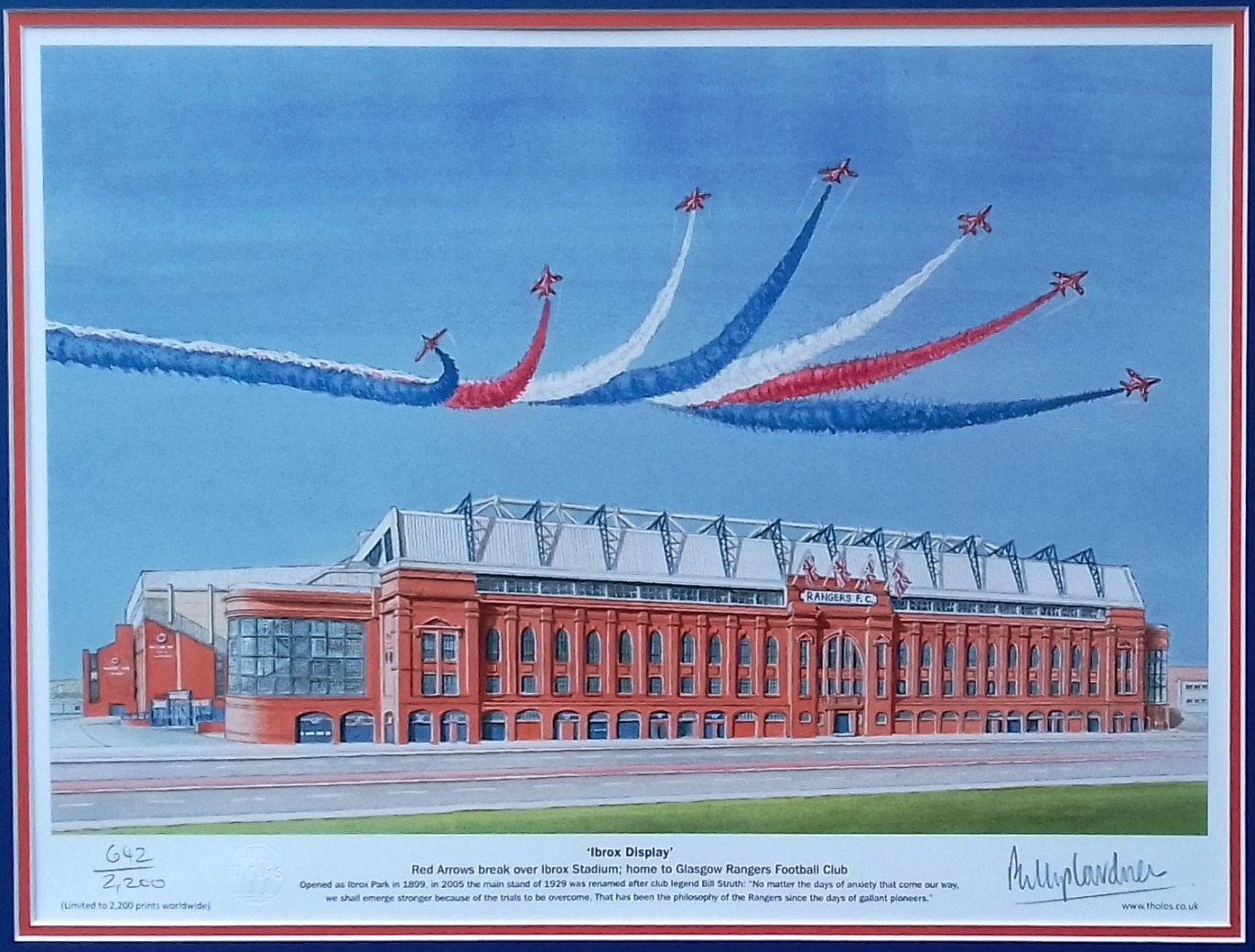 'Ibrox Display' Rangers FC fine art print - unframed