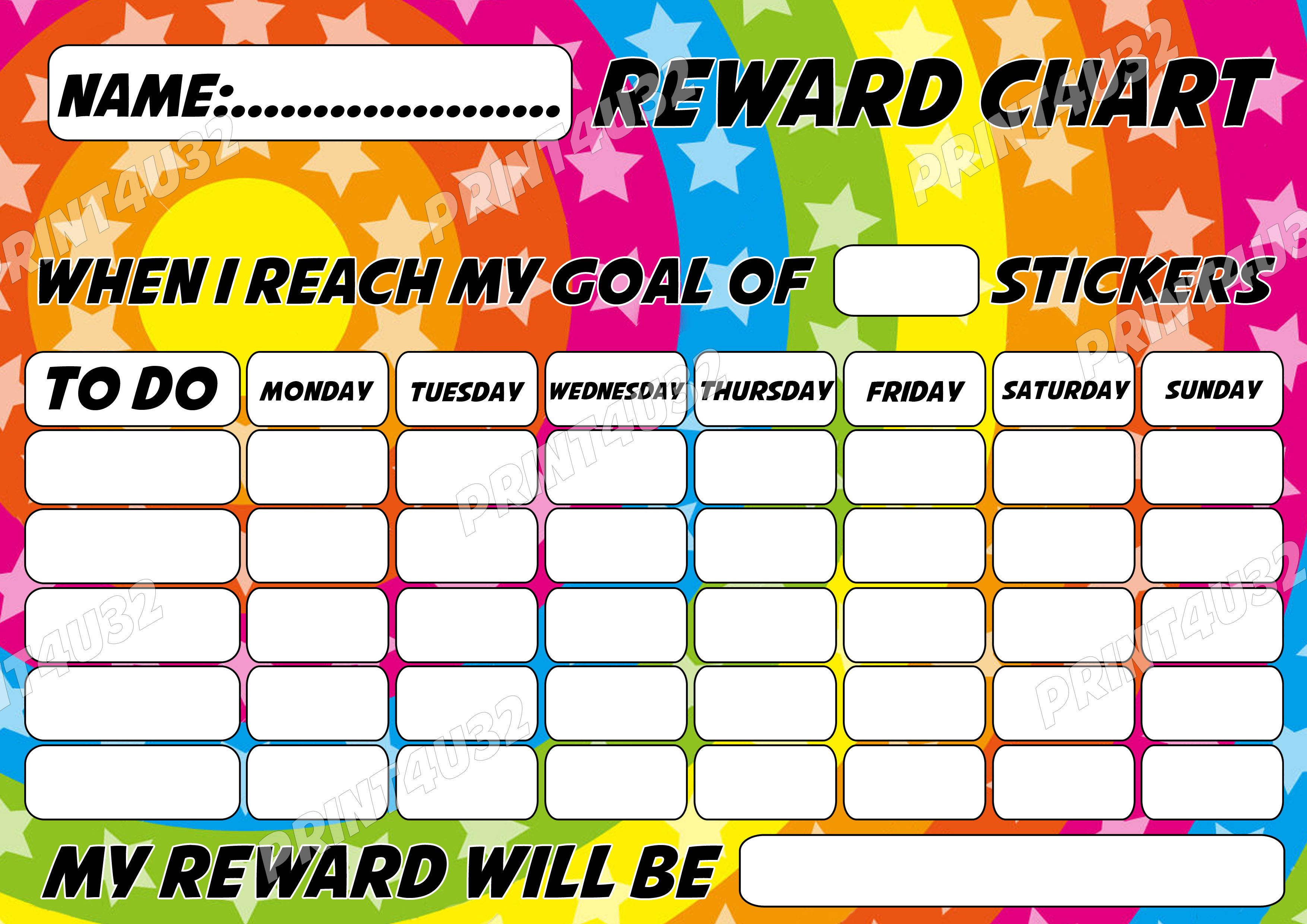 Star Reward Chart Printable Customize and Print