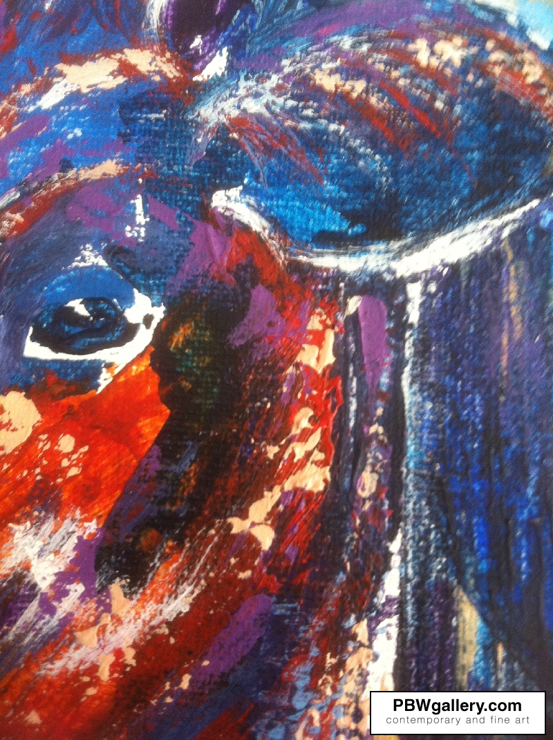 A friend's Welsh Limousin Cattle painted in Blue