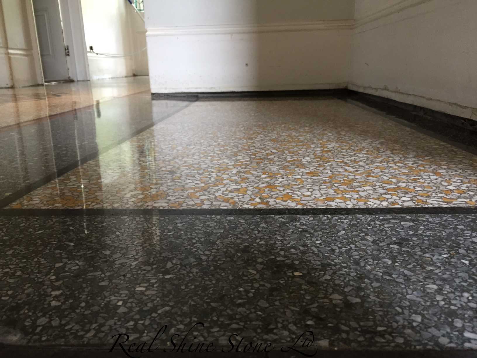 Terrazzo floor levelling - picture after