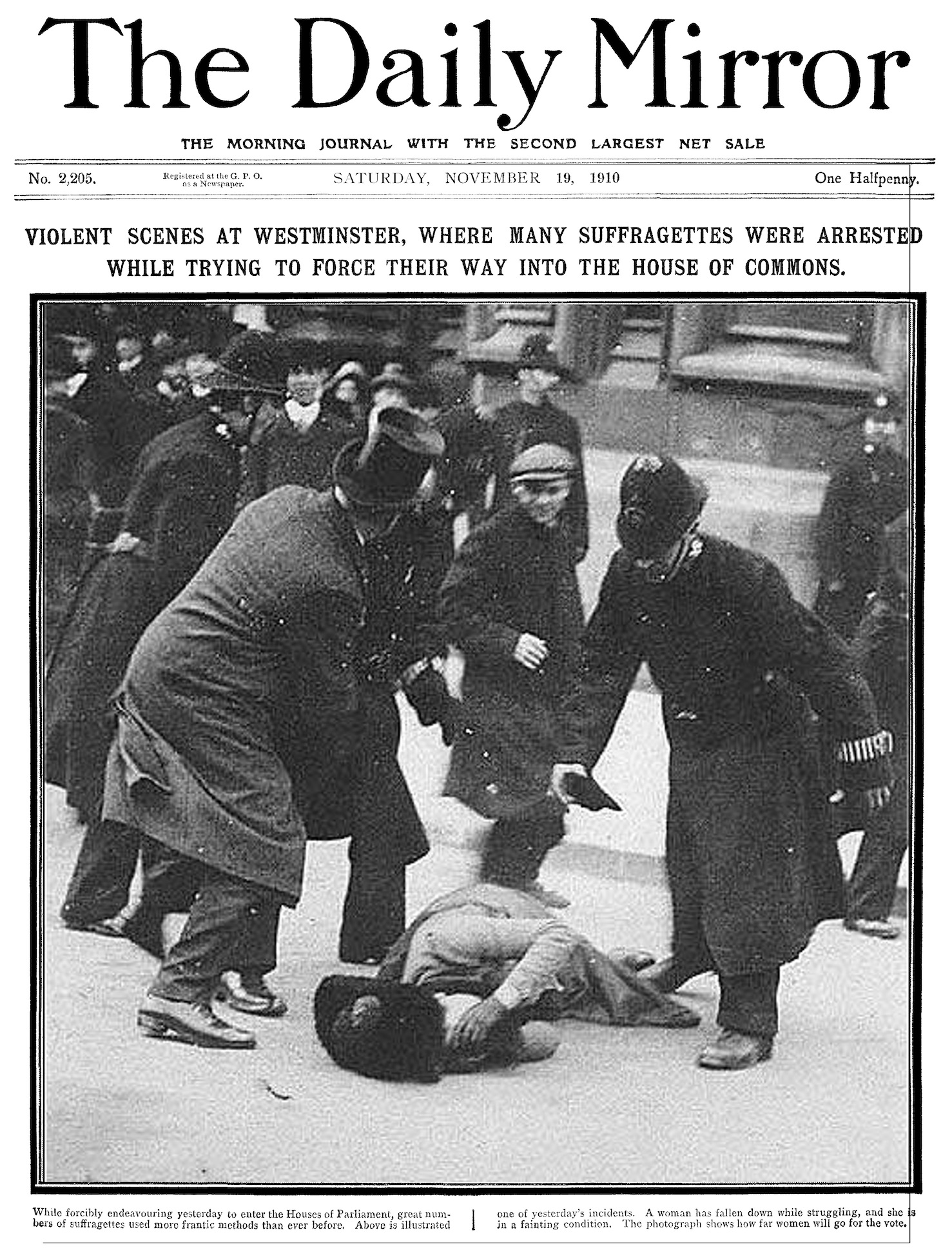 Black Friday in 1910 was a day of violence towards women