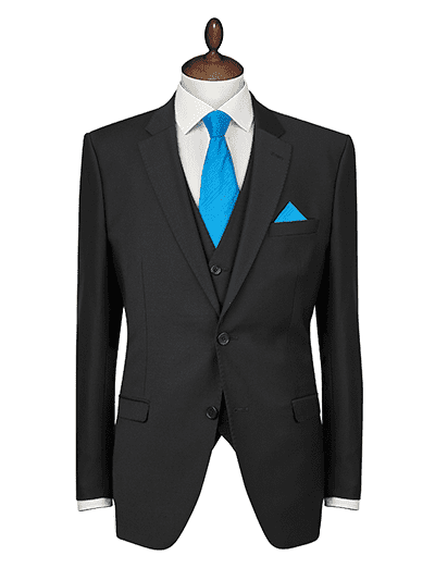 The classic Black Slim Fit suit is available in sizes 34XS to 60XL