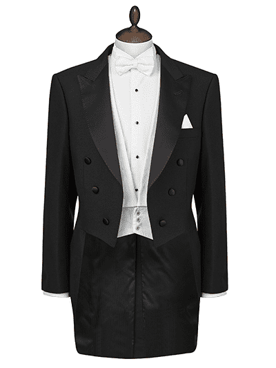 You’re guaranteed to make a grand entrance in the Black Evening Tailcoat