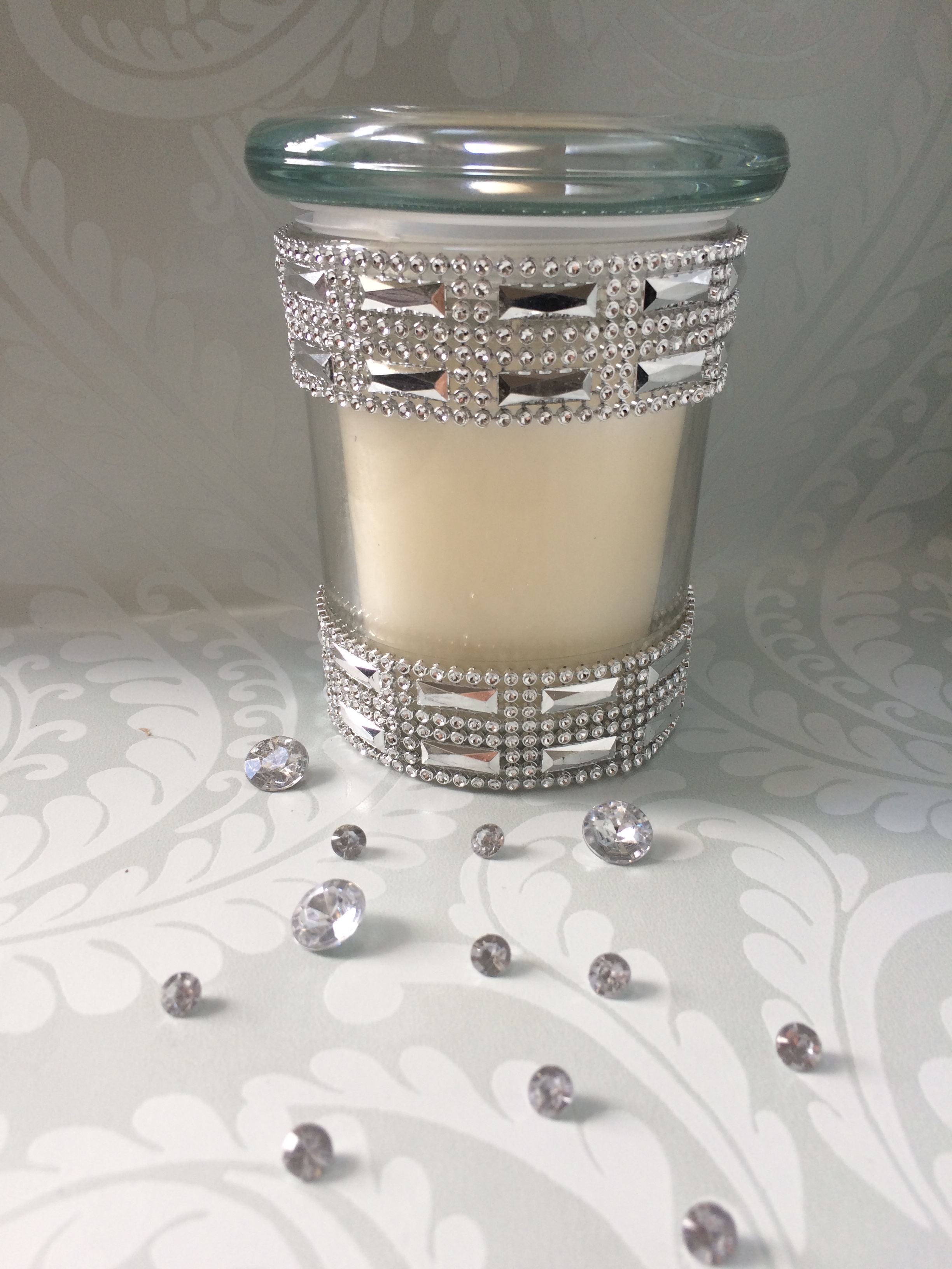 Rectangular diamanté Bling Jar