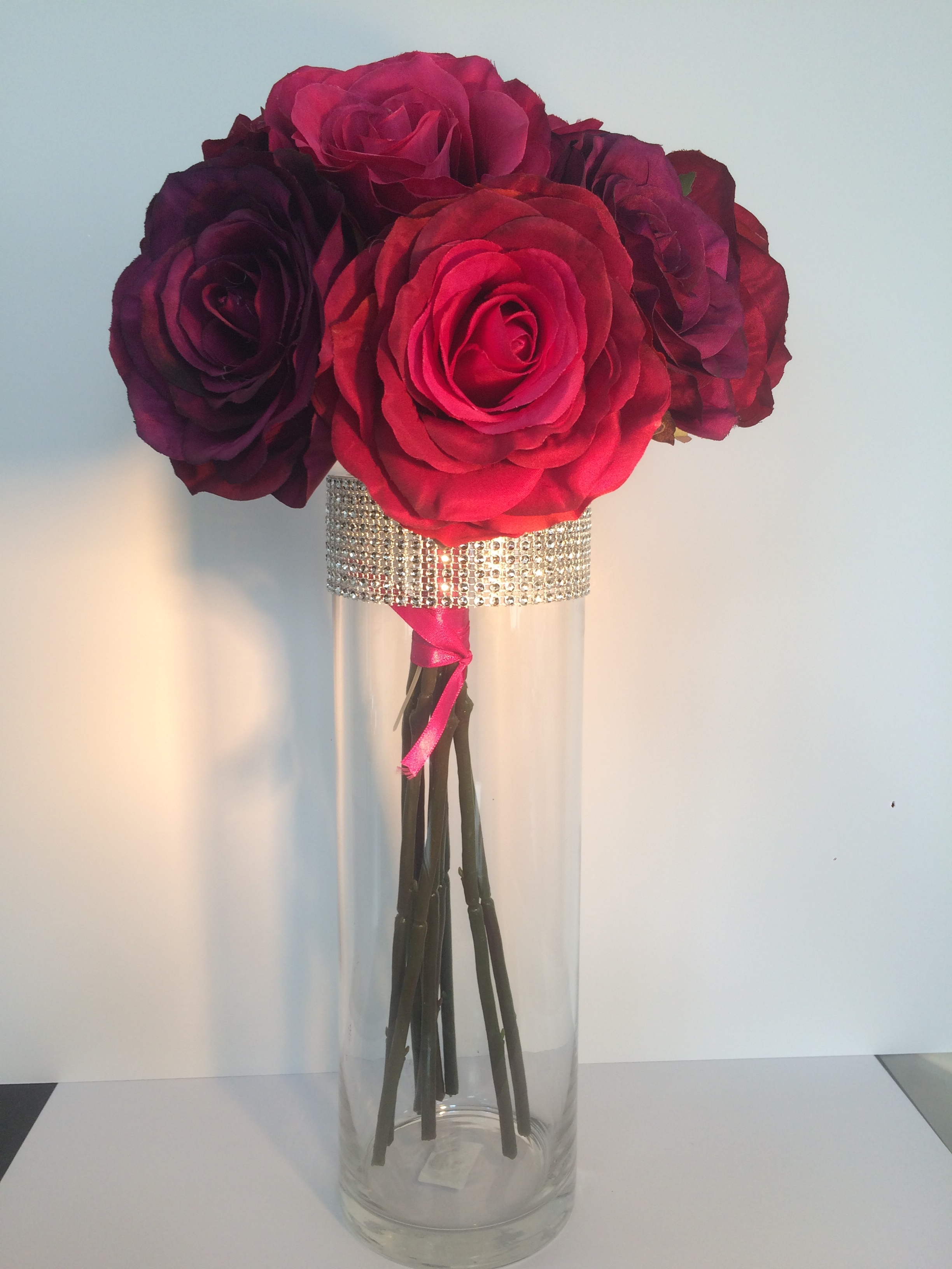 Bling Cylinder Vase 30cm