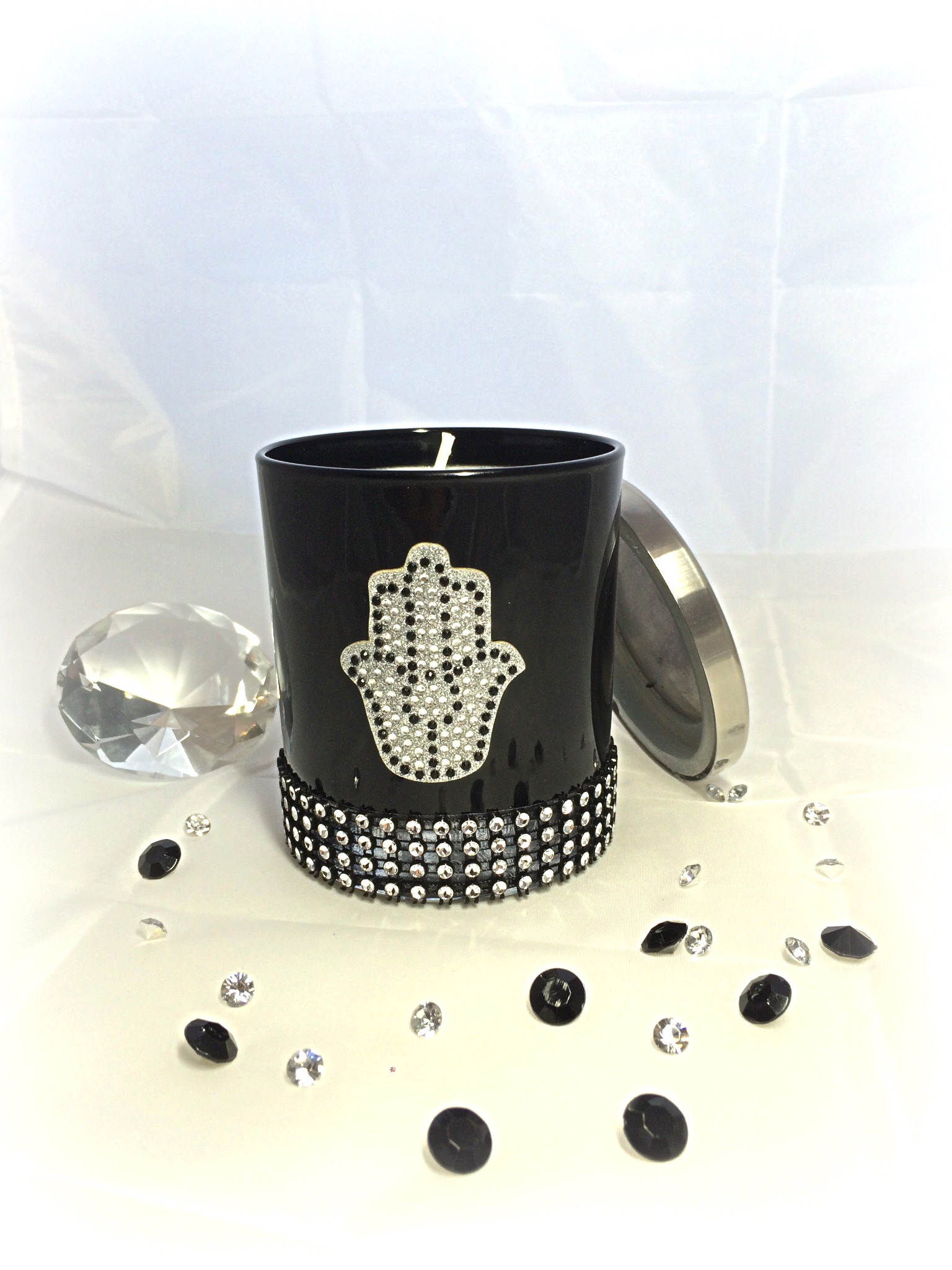 Premium Bling Jar with Hamsa