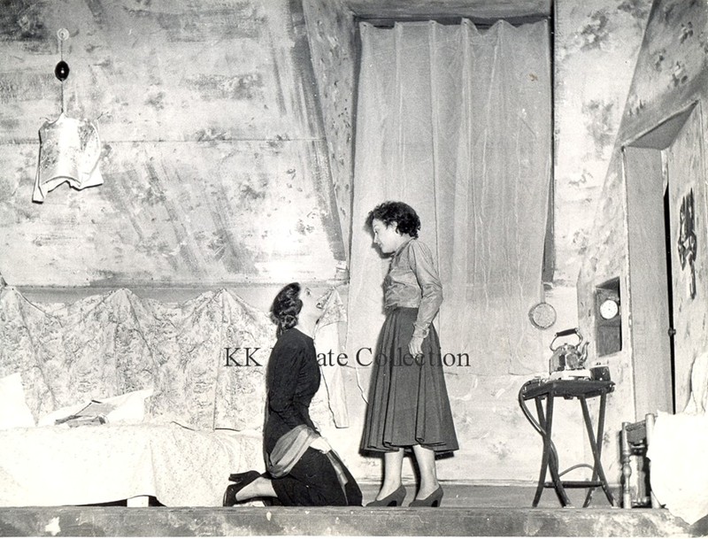 Katherine Kath with Edith Piaf 1951