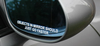 objects in mirror' sticker