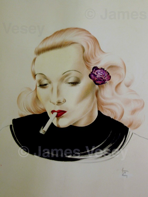 Marlene Dietrich by James Vesey