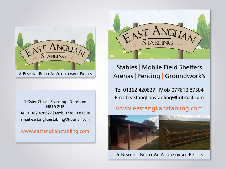 Business Card & Leaflet for Local Stabling Company