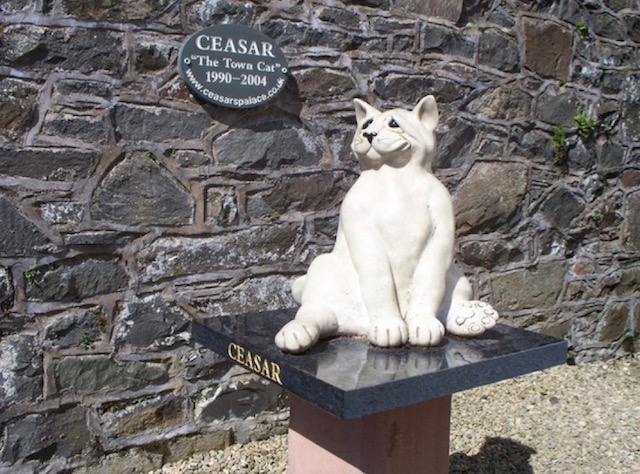 A statue to Caesar, The Kirkcudbright Town Cat from 1990 till 2004