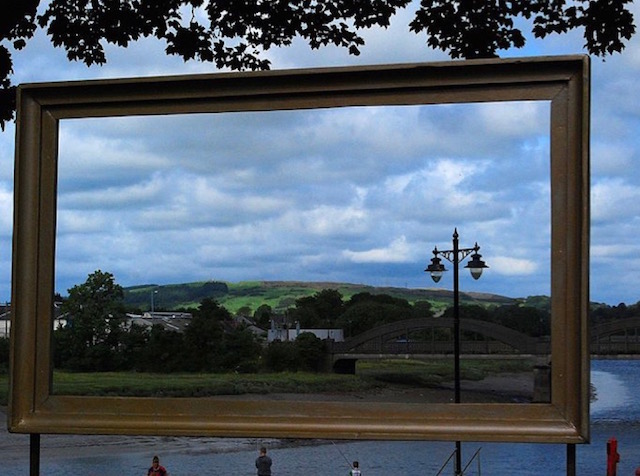 The Artists' Town of Kirkcudbright seen through a picture frame