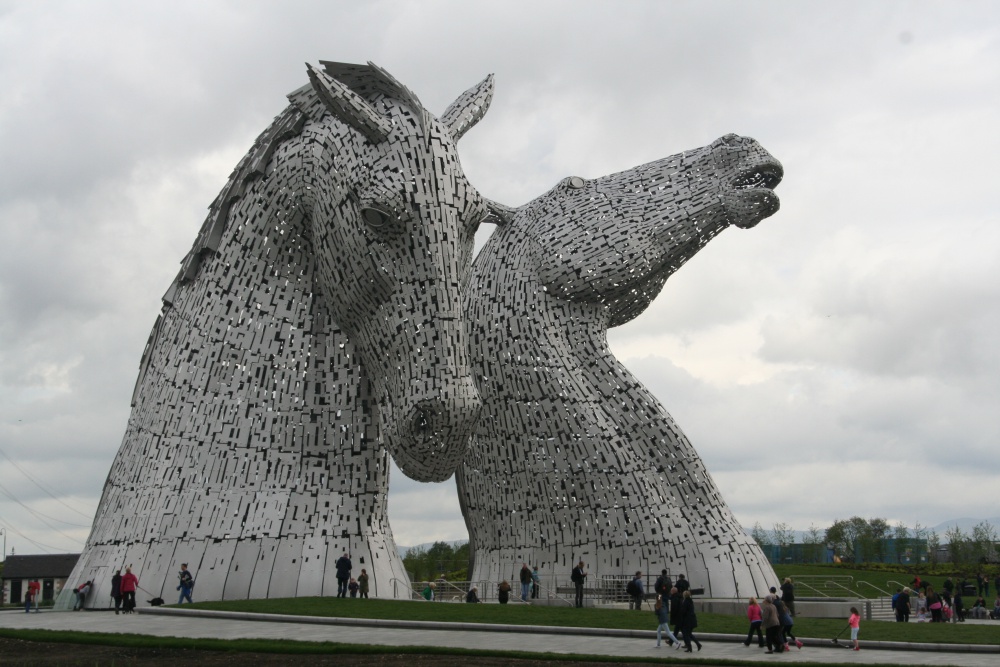 The Kelpies on the Forth and Clyde Canal at Grangemouth