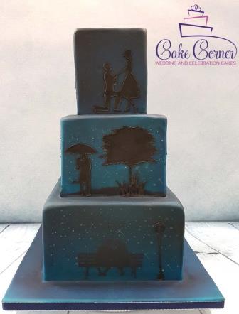 Silhouette Wedding Cake 