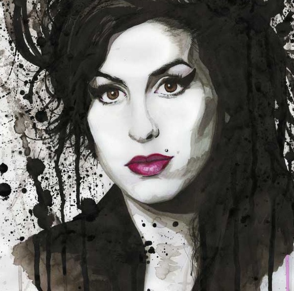Amy Winehouse in this high contract ink