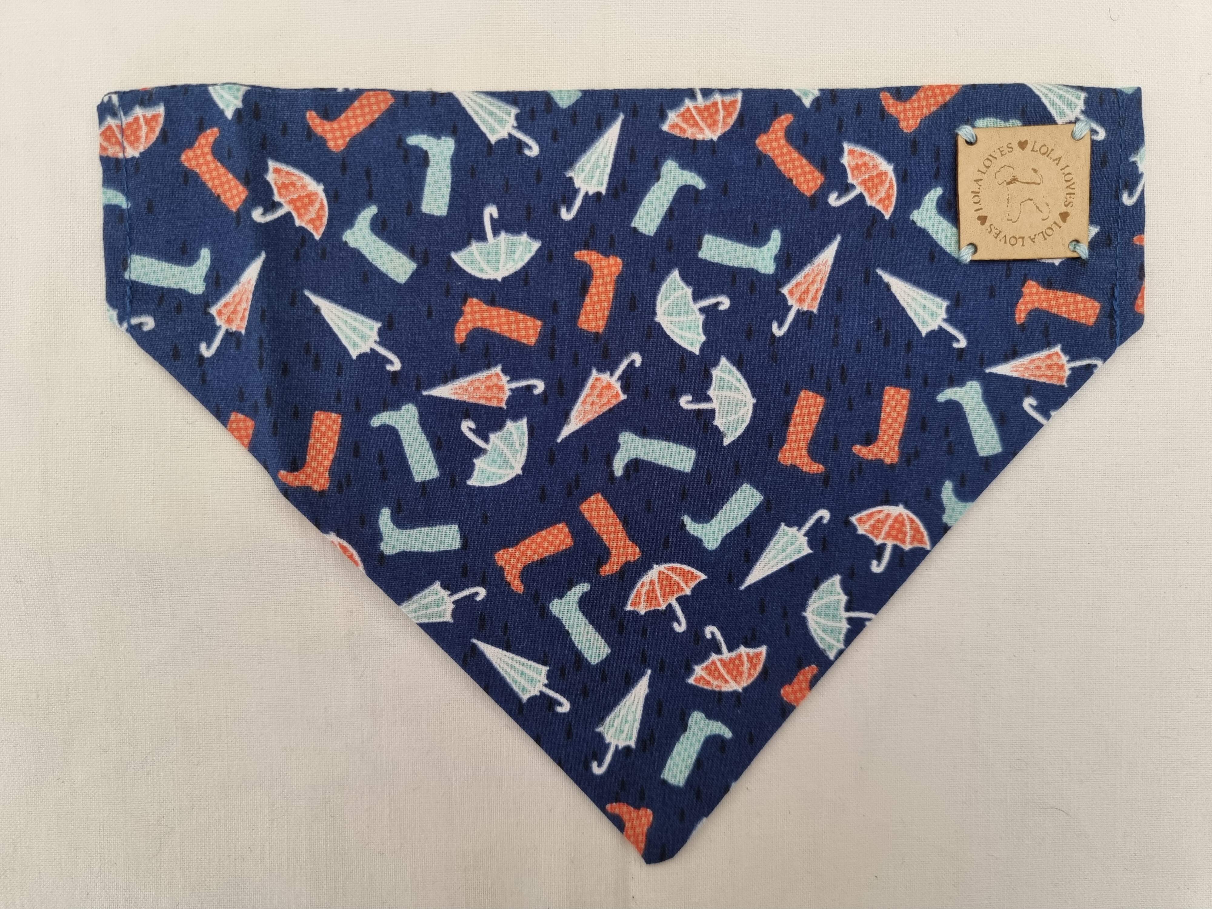 Rainy Day Dark Blue Collar Bandana