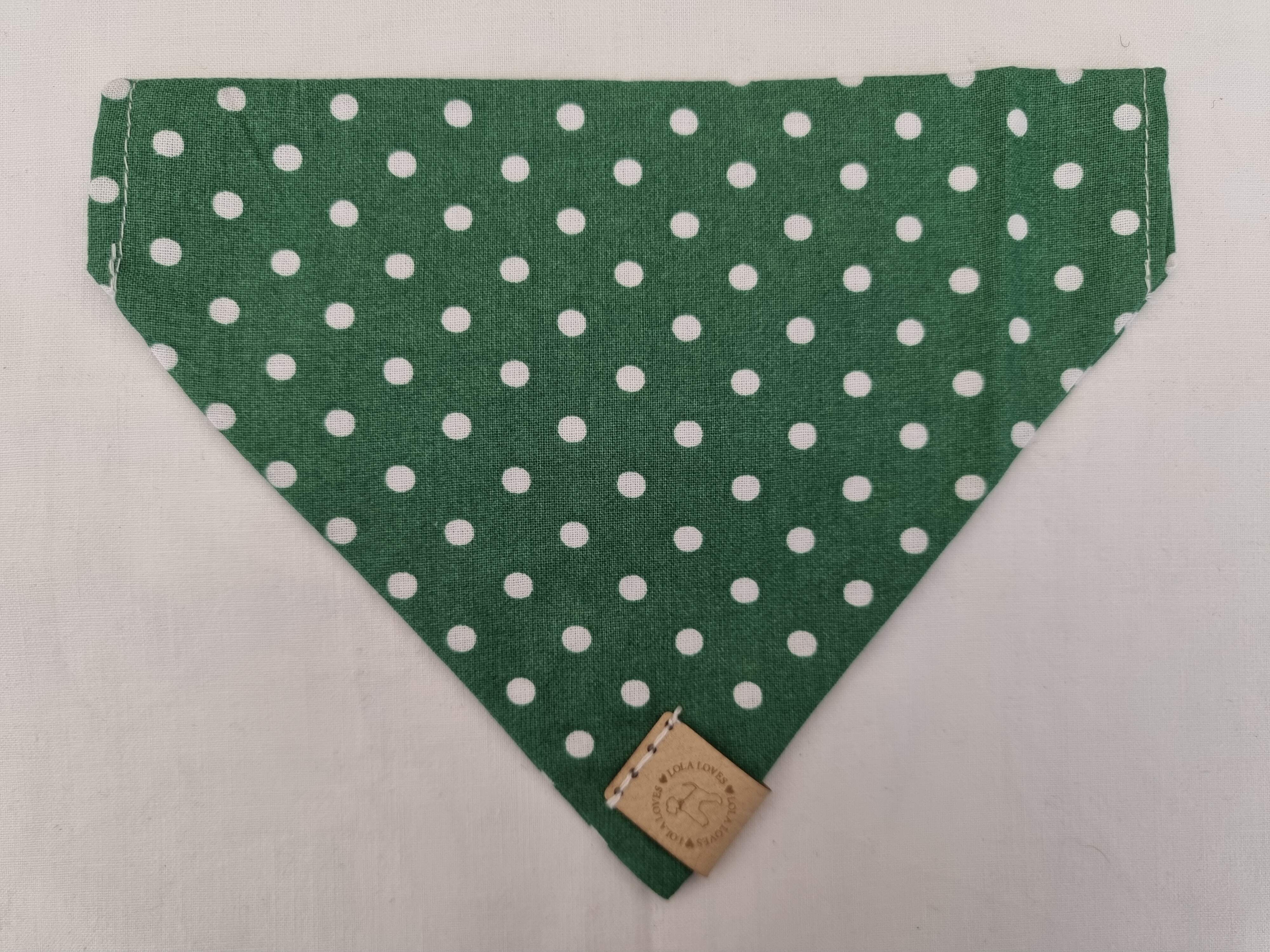 Green Spotty Collar Bandana