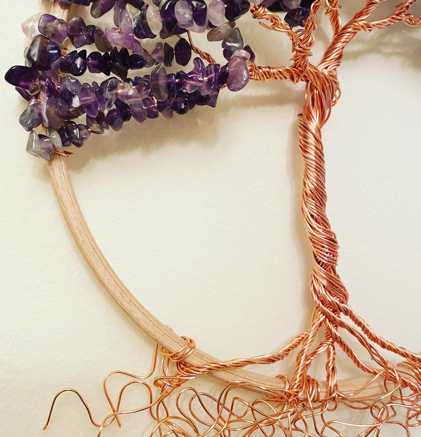 Copper and Amethyst tree of life