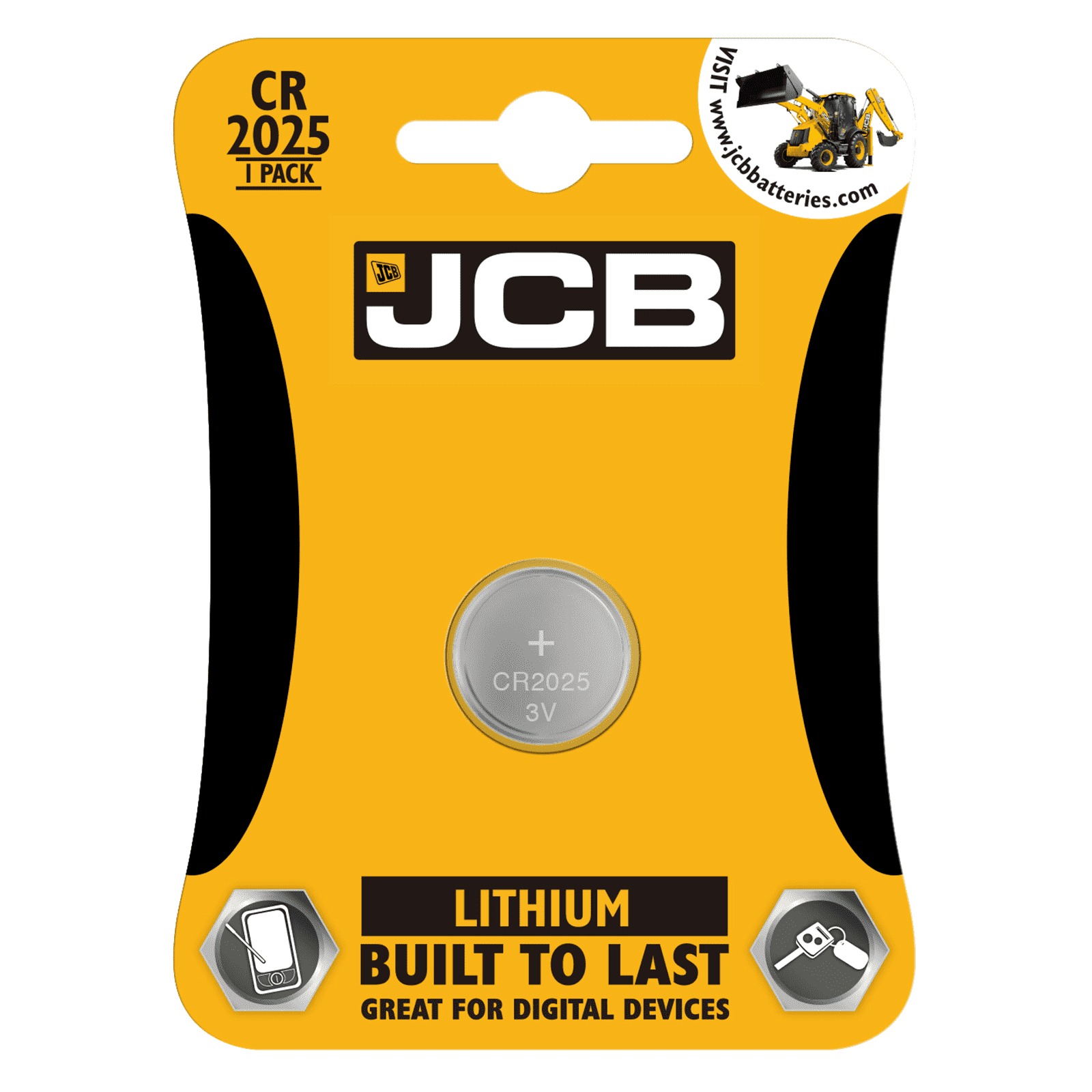 JCB CR2025 3V Lithium Coin Cell Battery