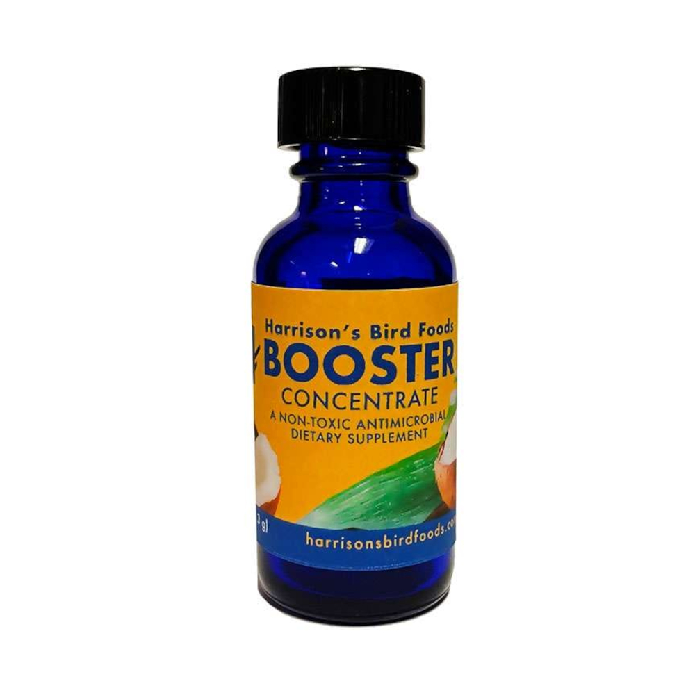 A bottle of Harrison's Booster Concentrate