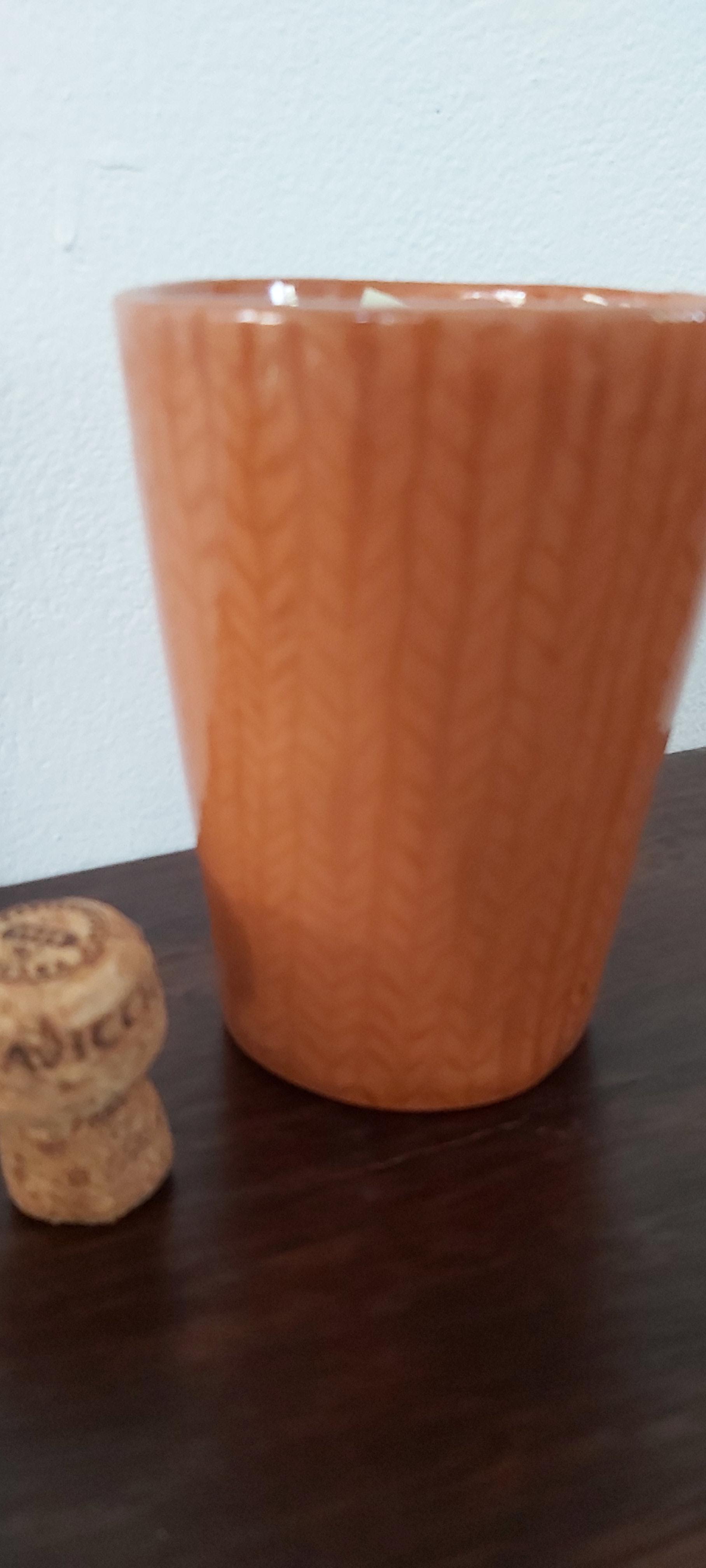 Individual terracotta beaker/vase