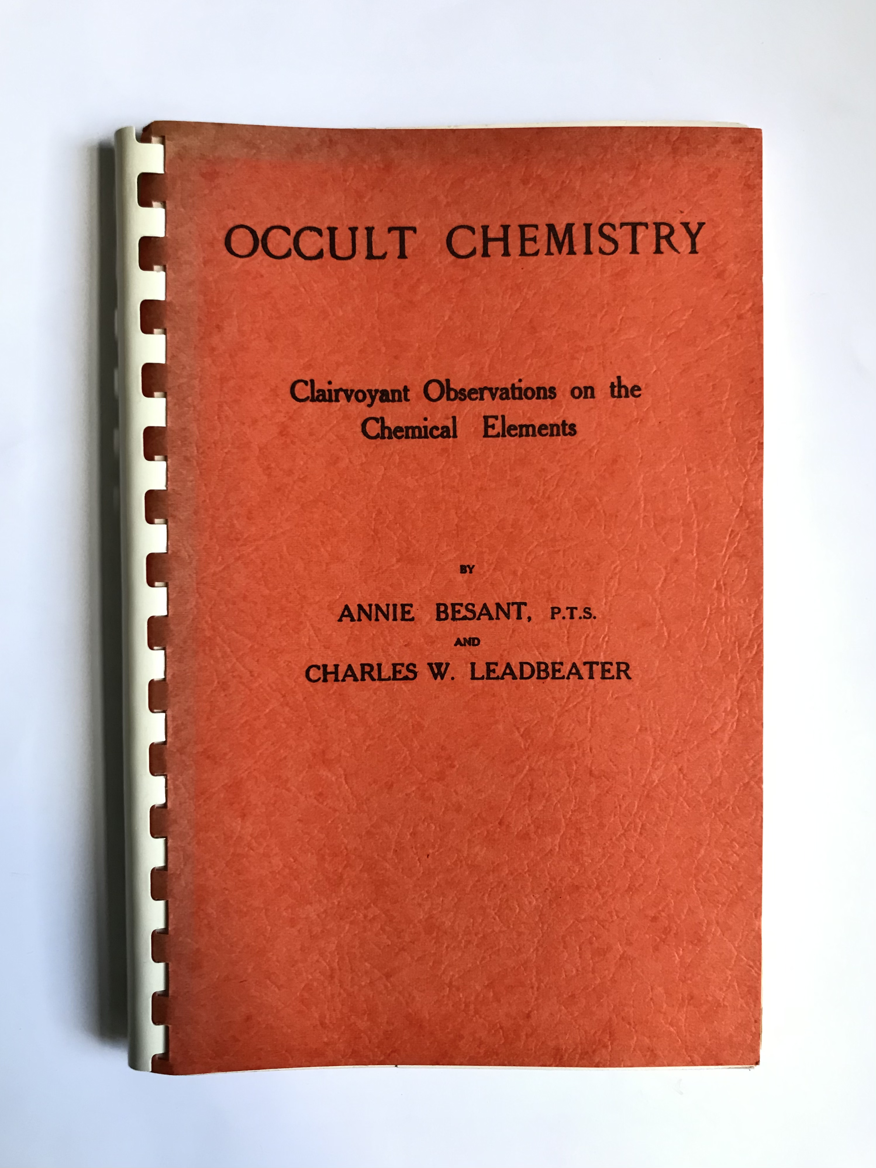 Occult Chemistry by Annie Besant & C. W. Leadbeater