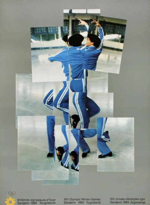 David Hockney - The Skater (Official 1984 Sarajevo Winter Olympics Poster)